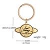 Planet Moon Stainless Steel Couple Keychain Romantic Universe Design Fashion Pendant Practical Valentine's Day Gift