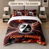 Custom Bedding Set SC Freiburg FC Pattern, Print Name Text 1 Duvet Cover Plus 2 Pillowcases Home Textile