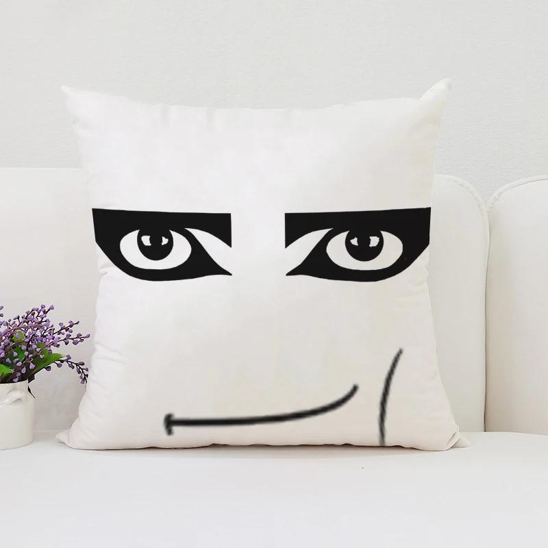 40x40cmPillow Case Man Face Double-sided Printed Short Plush Sofa Cushion Cover Chair Waist Support Bed Sleeping Pillow50x50cm