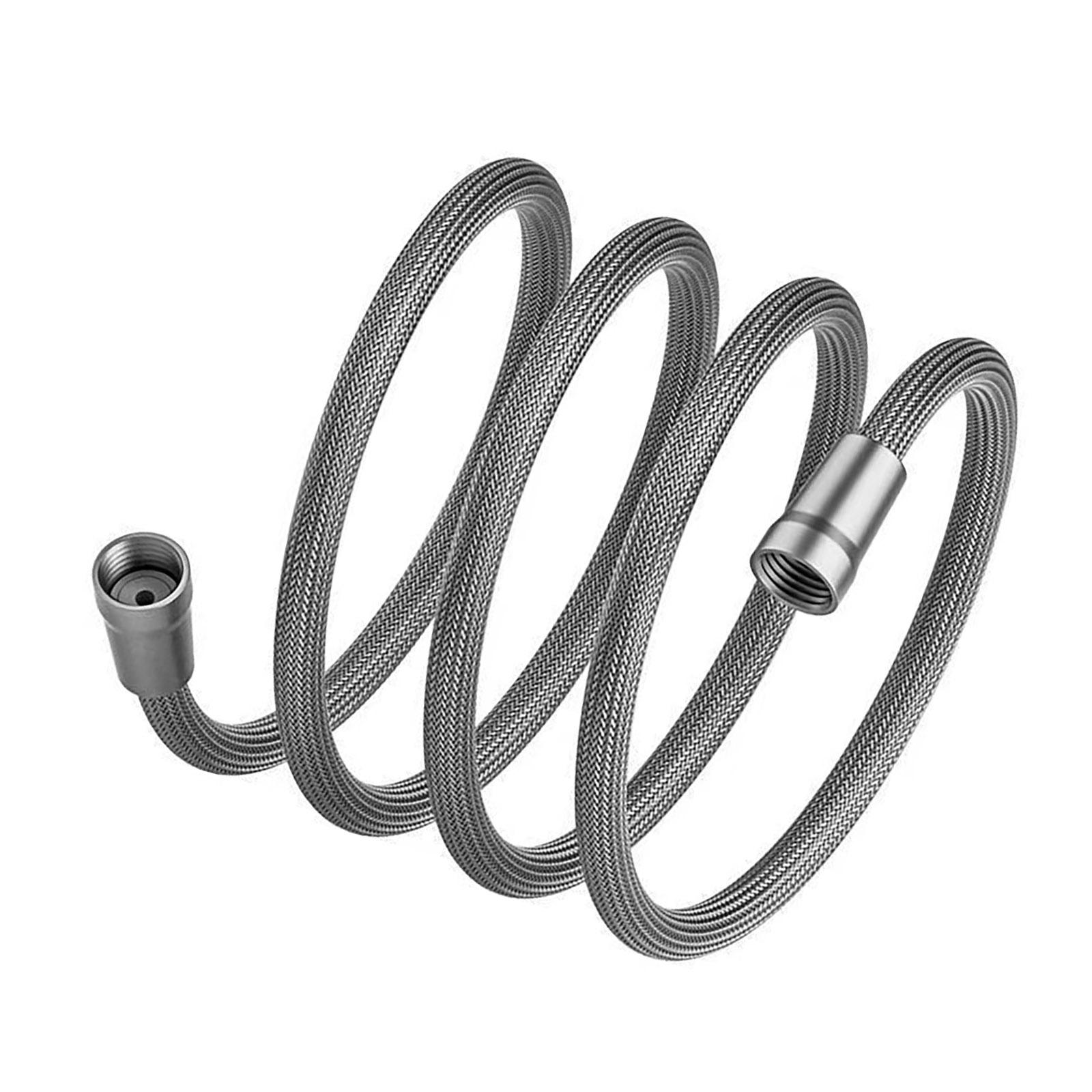 

Нейлоновый шланг для душа, гибкое крепление, простая установка, шланг для душа длиной 5 футов для ручной душевой головки и распылителя для унитаза и биде серый