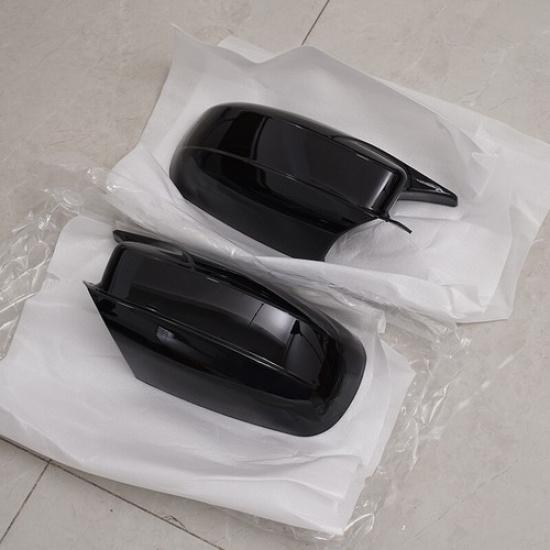 Gloss Black Horn Style Door Side Rearview Mirror Cover for Dodge Charger 2015-22