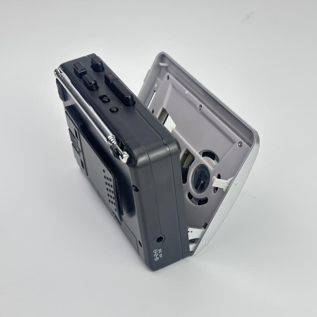 Auto Reverse Cassette Recorder Walkman AM/FM Radio Tape Player with Speaker DC Adapter Powered SR-701 Model Built-in Mic