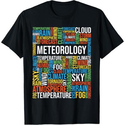 Meteorology - Word Cloud Meteorologist Weather Forecasting T-Shirt