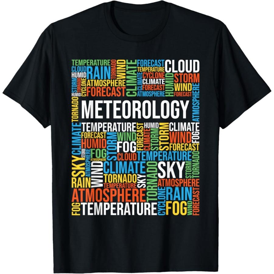 Meteorology - Word Cloud Meteorologist Weather Forecasting T-Shirt S