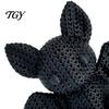 Home Office Space Decoration 3D Printed Bat Figurine with Knitted Texture, Cartoon Halloween Decoration, Handmade Style Statue Cute Animal for