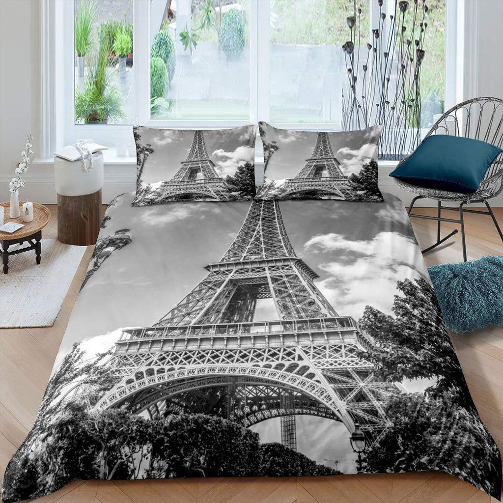Marine Life Shark Three-Piece Quilt Cover 3D Digital Printing Bedding Set Bed Cover