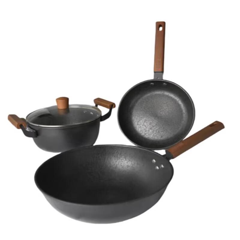 

Zhang Xiaoquan Ancient Elegance Fine Iron 3-Piece Cookware Set
