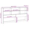 Headboard with Storage Space White 180 cm Solid Pine Wood
