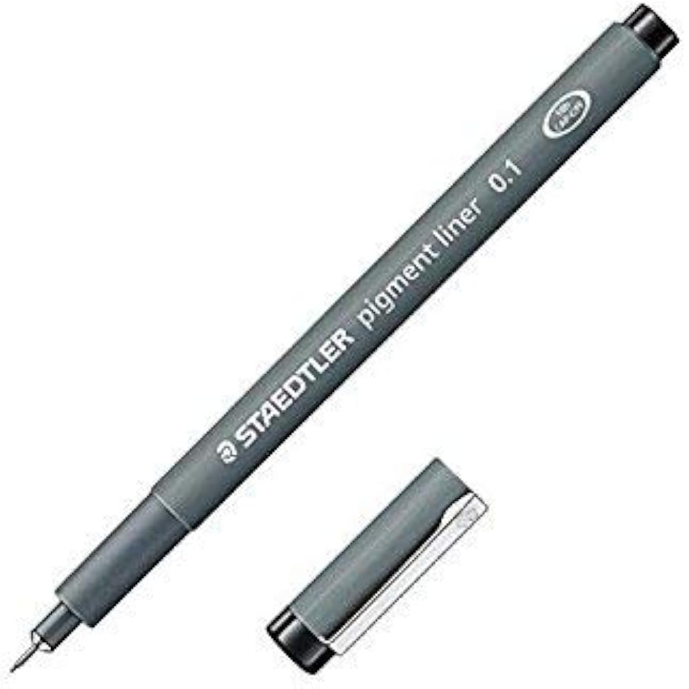 Staedtler Pigment Liner 0.1mm Black 308 01-9 (2 pack)