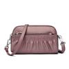 Modische Single-Shoulder Crossbody Clutch Weiches Leder Plissiert Retro Wolke Mama Tasche