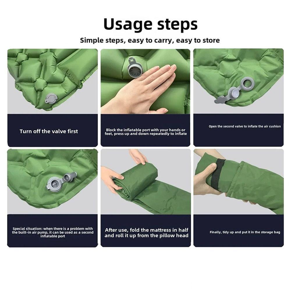 1Pcs TPU Tent Sleeping Mat Ultra Lightweight Inflatable Sofa New Foot Strap Pillow