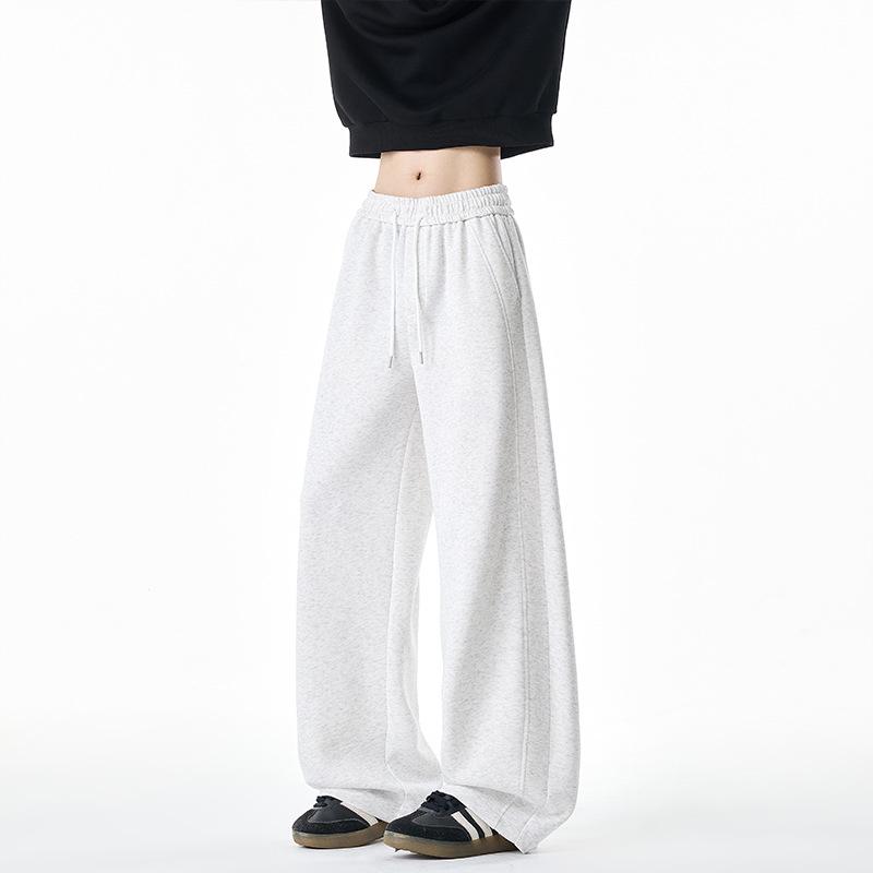 Straight Sweatpants Men's Autumn Drape Casual Trousers Sweatpants Students Loose Wide-leg Splicing Scimitar Pants