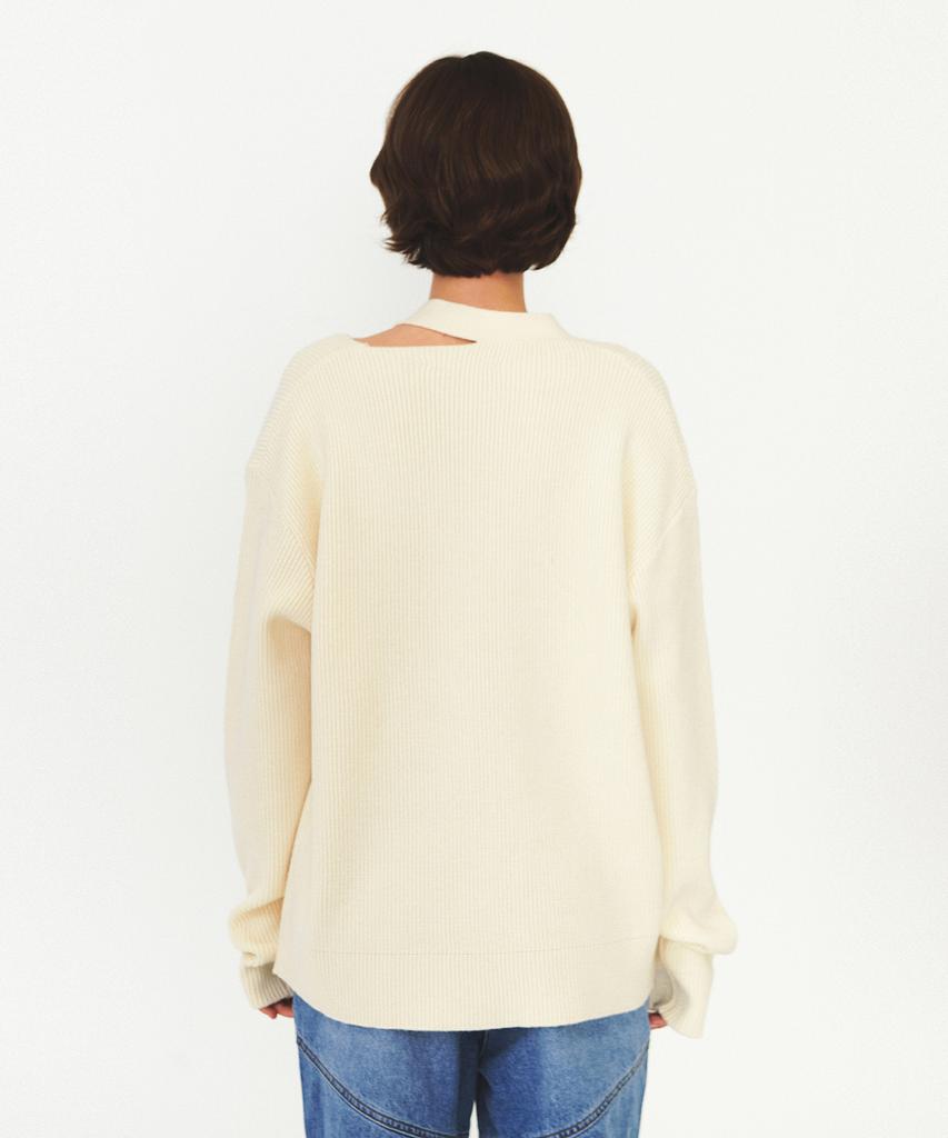 Daiaegeuneol Unbalance Overfit Cardigan (Ivory)