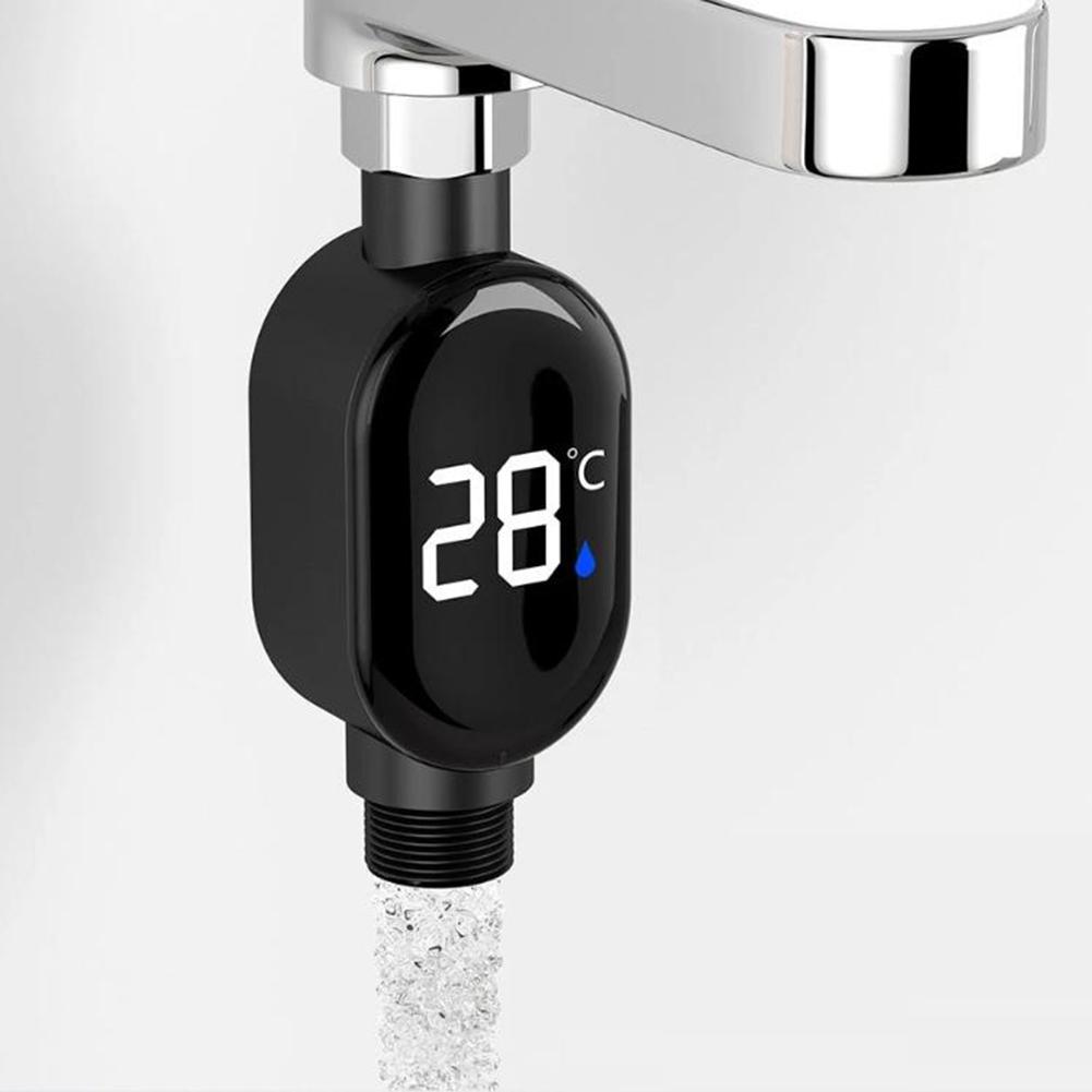 Einfache Installation Duschthermometer Anzeige Wasserdichtes Thermometer 106*45MM LED Duschthermometer Für Sicheres Baden