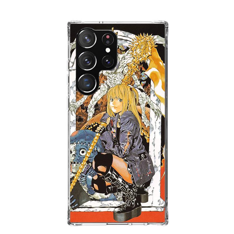 N-Note D-Death MisaMisa Phone Case For Samsung Galaxy S26 Ultra S23 S24 S25 Edge S20 FE S21 S22 Plus Soft Print Shell Cover Fund
