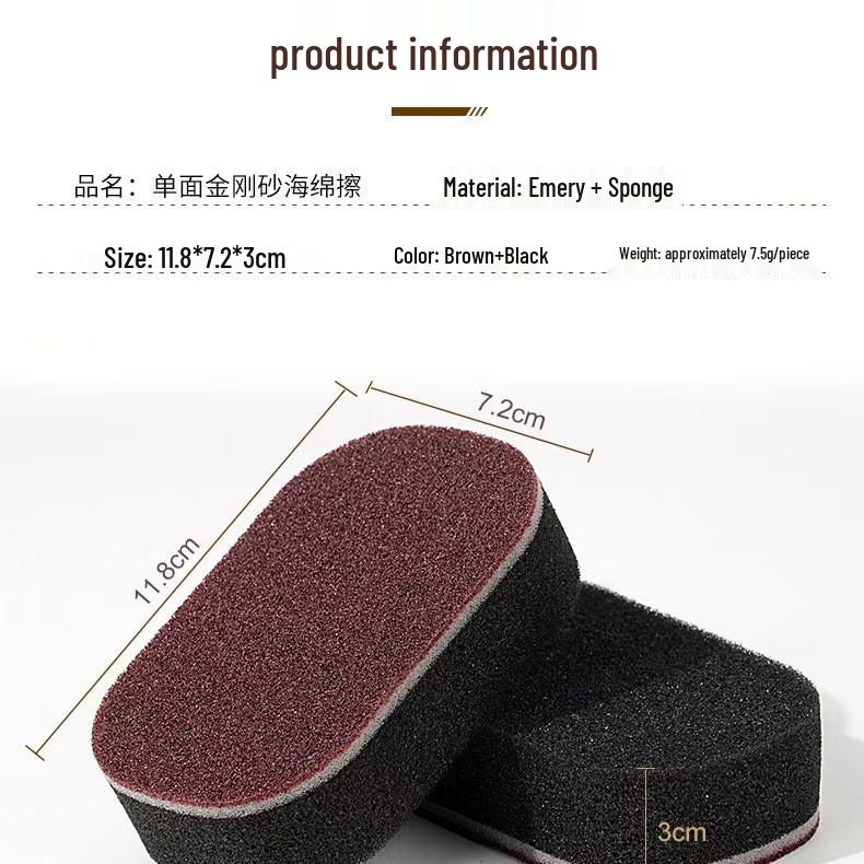 Schmirgel Hochdichteschwamm Radierer: Küchenreinigungsbürste zur Flecken- und Rostentfernung