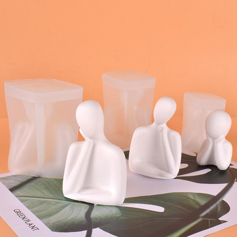 Family Candle Silicone Mold DIY Aromatherapy Candle Portrait Mold Human Handmade Soap Gypsum Decoration Mold