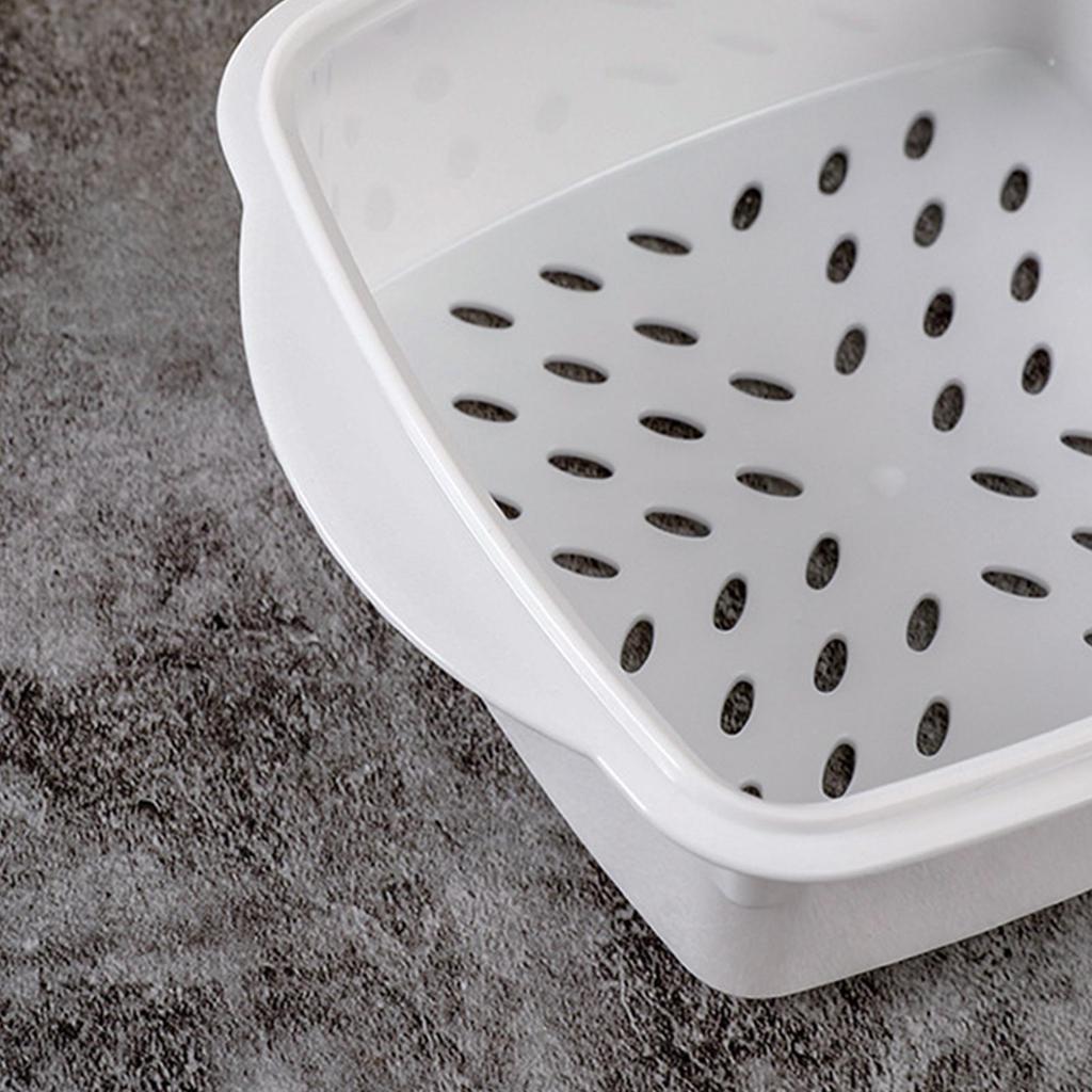 Microwave Steamer Cooker Household Kitchen Versatile Food Container for Vegetables Fish Steamed Bun Dumpling Rice Meal Prep