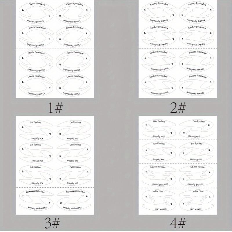 Eye Makeup Template Sticker,Eyeliner Mold Patch,Eye Makeup Assistant Sticker Beauty Tool,Quick Makeup,Very Suitable for Beginner