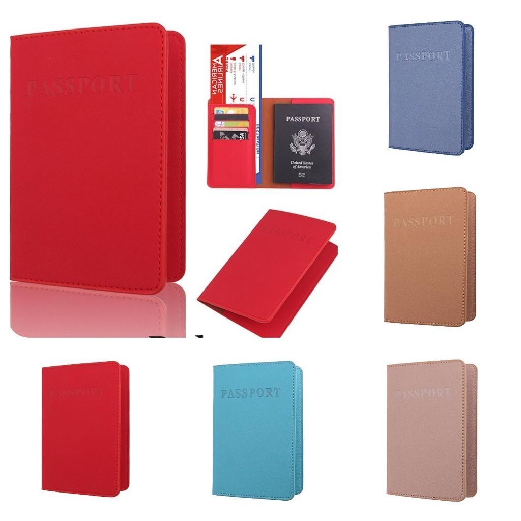 Passport Pu Leather Holder Multi Card Travel Wallet Cover Multiple Compartments