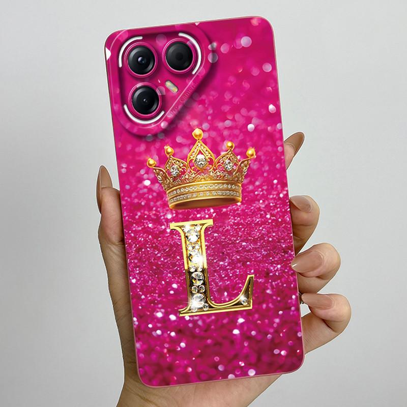 For Tecno Pova 7 Pro Ultra 5G Case Luxury Crown Letter Silicone Soft Phone Case For Tecno Pova7 Pro Ultra Shockproof Back Covers