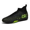 High-Top Football Shoes Cr7Tf Broken Nails Artificial Turf Ag Nails Leather Feet Boys And Girls Students Training Shoes