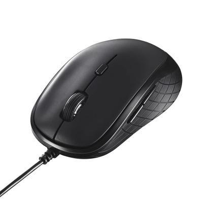 Buffalo USB Mouse Wired 5 Buttons [Equipped with Back/Forward Button] DPI Switching BlueLED Black BSMBU315BK