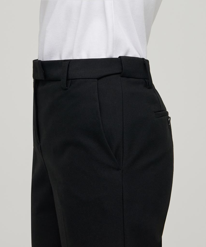 MUSINSA STANDARD WOMAN Women'S Wide Hidden Banding Slacks [Black]
