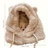 A Variety of Colors Are Available, Winter Women'S Thickened Warm Korean Version Versatile Winter Cycling Mask, Ear Protection, Lei Feng Hat, Bear Hat