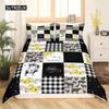 Cowhide Duvet Cover Set King Size Patchwork Cow Fur Print Farm Animal Bedding Set Microfiber Western Farmhouse Style Quilt Cover