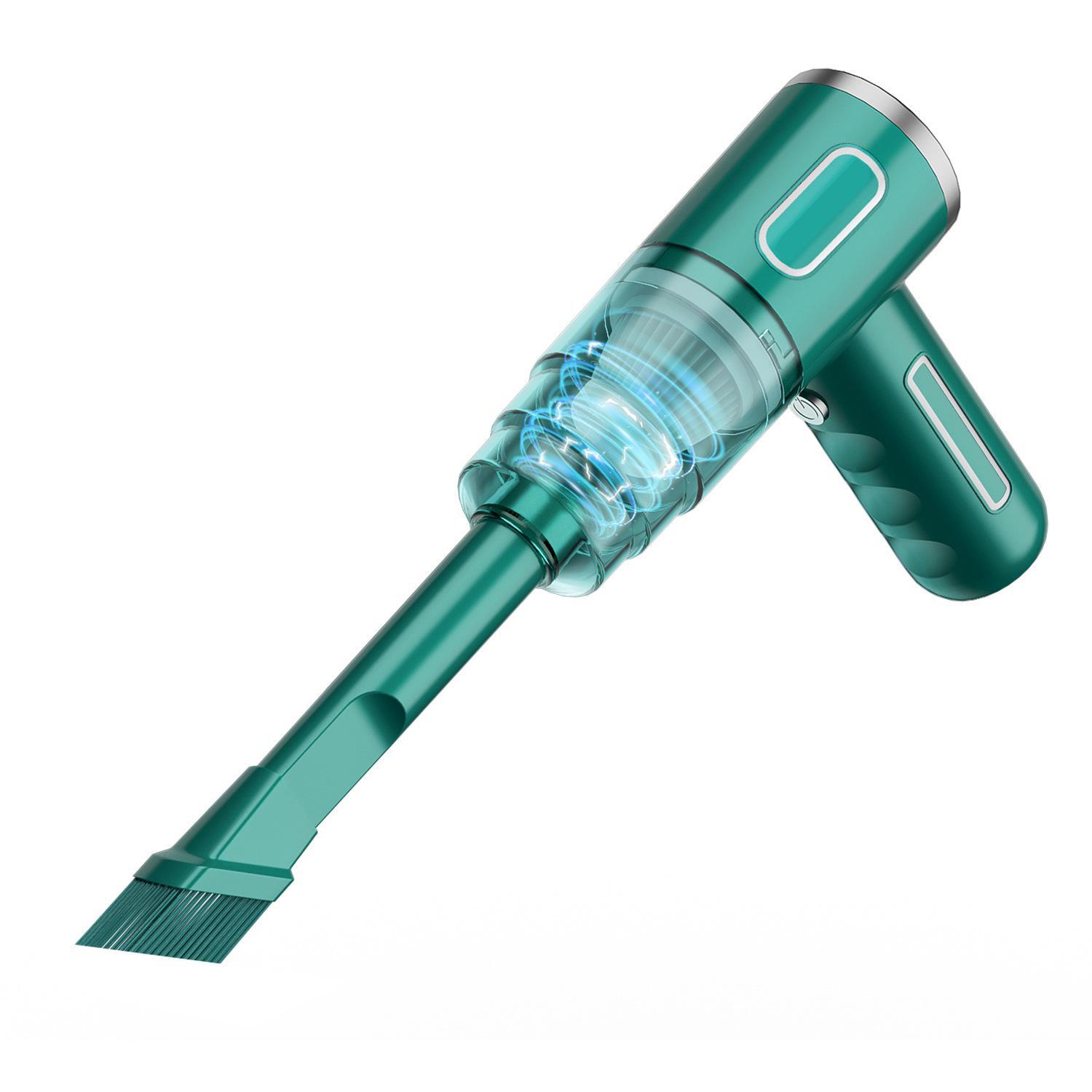 

Беспроводной ручной автомобильный пылесос: Портативный, перезаряжаемый, двухцелевой пылесос и воздуходувка. Vacuum only Neutral one core зелёный