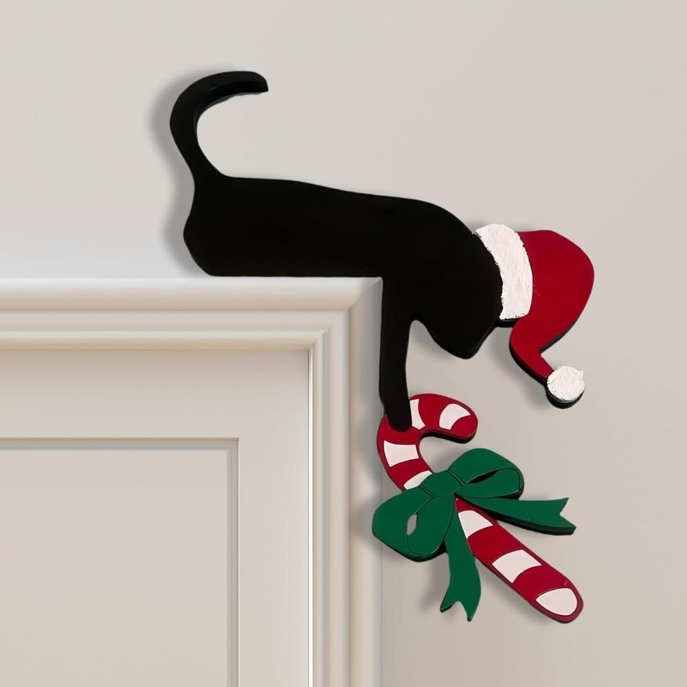 Funny Door Toppers Decor Cat/Dog Shaped Christmas Decoration  Holiday Ambiance