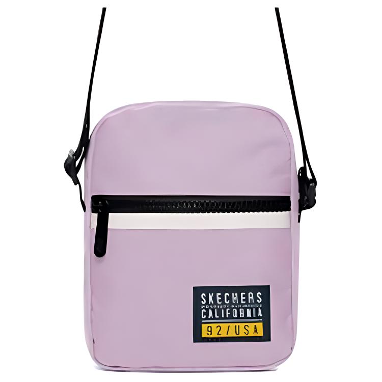 

New Skechers Fabric Crossbody Bag Shoulder Bag Unisex Light Purple Pink L220U047-0002 15.0*4.1*18.0CM