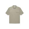 Fear of God Essentials Short Sleeve Polo With Rubberized Logo Unisex Tops Pistachio-Green FOG-FW21-005