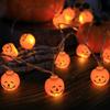 1.5m 10Led Halloween Light String Pumpkin Skull Eye Balls Ghost Festival Party Lantern Trick or Treat Happy Halloween Day Decor