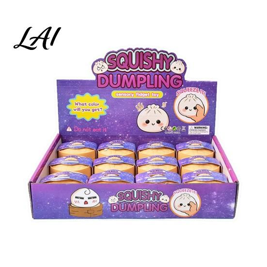 Cartoon Expression Dumpling Toy 12Pcs Squeeze Soft Stretchy Steamed Kids Stress Relief Bun Fidget Decompression Simulation Dough Ball Desk Compact
