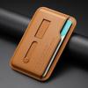 Hidden Strap Magnetic Leather Wallet Card Holder Case for Magsafe IPhone 14 13 15 17 16 12 Pro Max Plus I16 Mac Safe Stand Cover