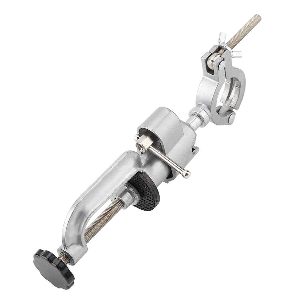 Aluminum Alloy Clamp On Bench Vise Electric Drill Holder Stand Rack Grinder Bracket Accessory