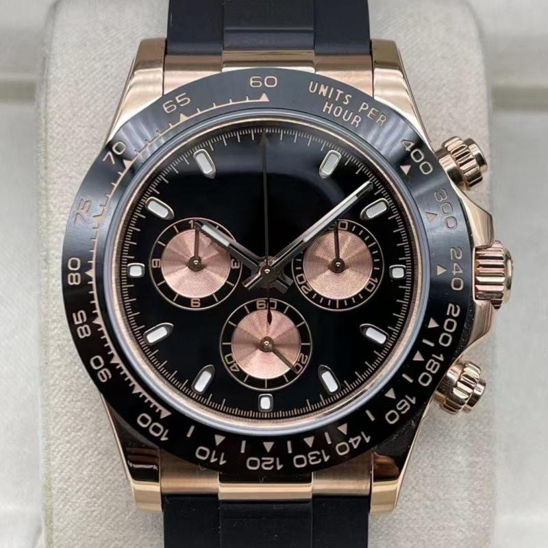 Rolex Daytona 40mm Diamond-Inlaid Multifunctional Automatic Mechanical Men's Watch.