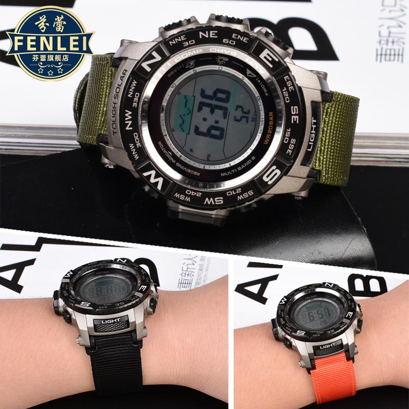 Canvas-Uhrenarmband 18mm für CASIO PRG-260/550PRW-3500/2500/5100 Box AE1200/1300 W-219 Modifiziertes Nylon-Uhrenarmband Herrenarmband