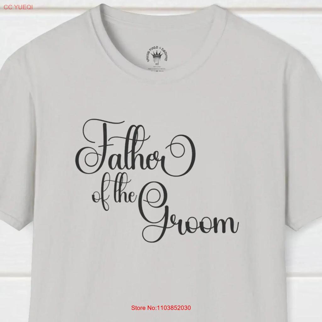 Father Of The Groom T Shirt Wedding Party Family Bride Bachelor Bachelorette Vintage Versatile Homme Slightly Stylish