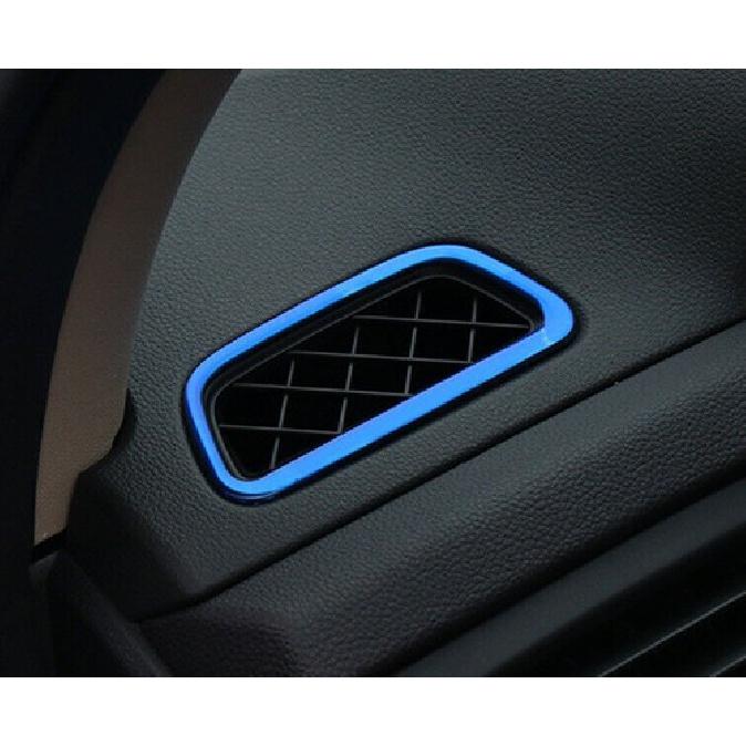 For Honda CR-V CRV 2012-2016 Blue Steel Dash L&R AC Air Outlet Vent Trim 2Pcs