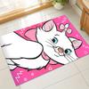 Pink Background White Cat Carpet For Playroom Bedroom Living Room Sofa Home Decorkids Game Area Rug Nonslip Floor Mat