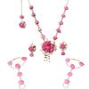 Jewellery Set for Women Floret Gota Patti Necklace, Earrings, Bracelet & Maang Tika for Women & Girls