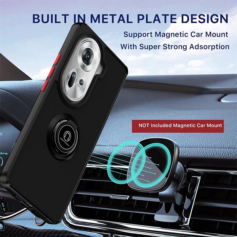 Armor Case for OPPO Reno 11 Pro 5G Reno11 F 11F Reno 10 Pro+ 8 8T 5G Cover Magnetic Ring Stand Holder Business Full Protection