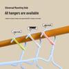 Windproof Silicone Clothes Hanger with Snap-On Clips & Anti-Drop Design