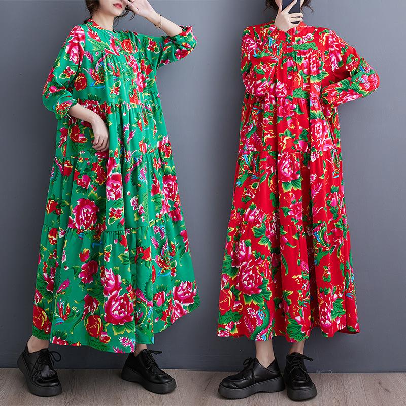 Весенне-осеннее женское платье размера плюс — фото 4