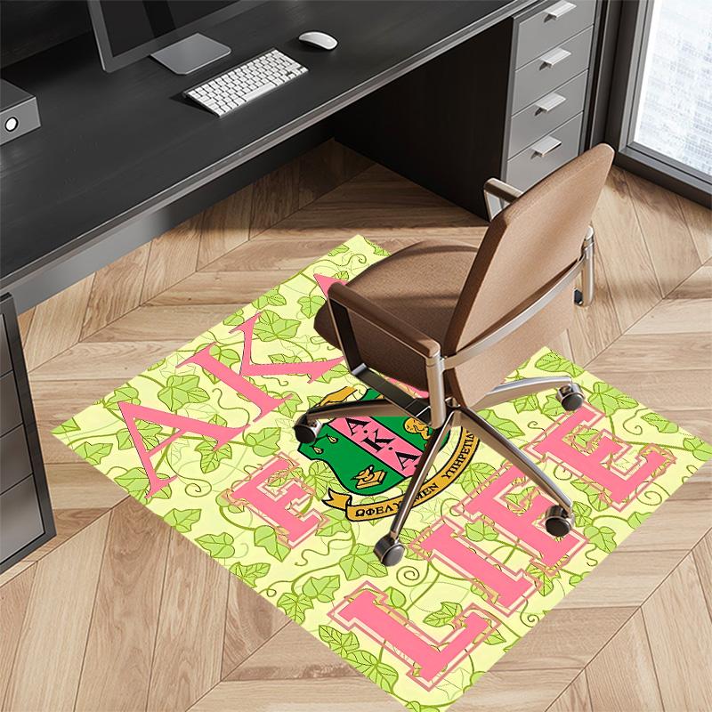AKA Logo1 Printed Absorbent Washable Carpet, Non-Slip Bathroom Mats, Kitchen Rugs, Yoga Mat,Living Room Entrance, Camping Picnic Rugs