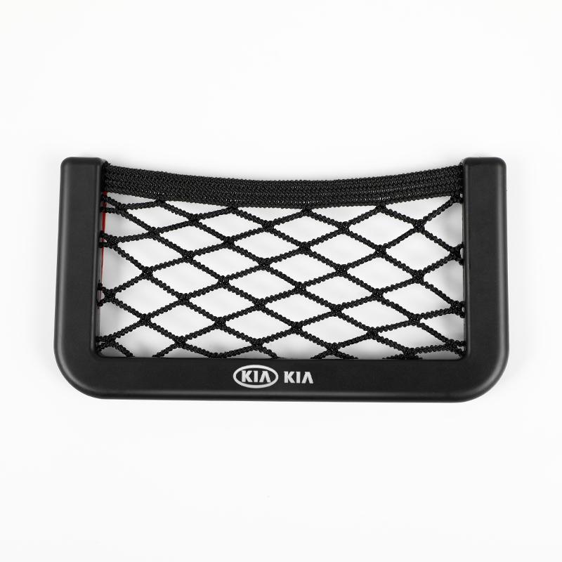 Car Storage Net Bag For KIA Sportage Rio Ceed Picanto K5 K9 Sorento Phone Holder Pocket Organizer auto Accessories car styling