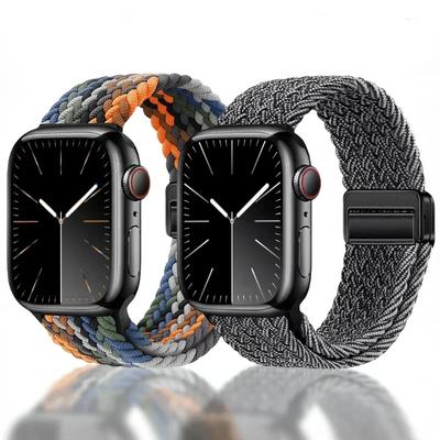 Woven Nylon Strap For Apple Watch 10 42mm 46mm Ultra 2 49mm 9 8 7 45mm 41mm Breathable Bracelet For Iwatch 6 5 4 3 SE 44mm 40mm